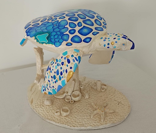 Tortue de mer laquée